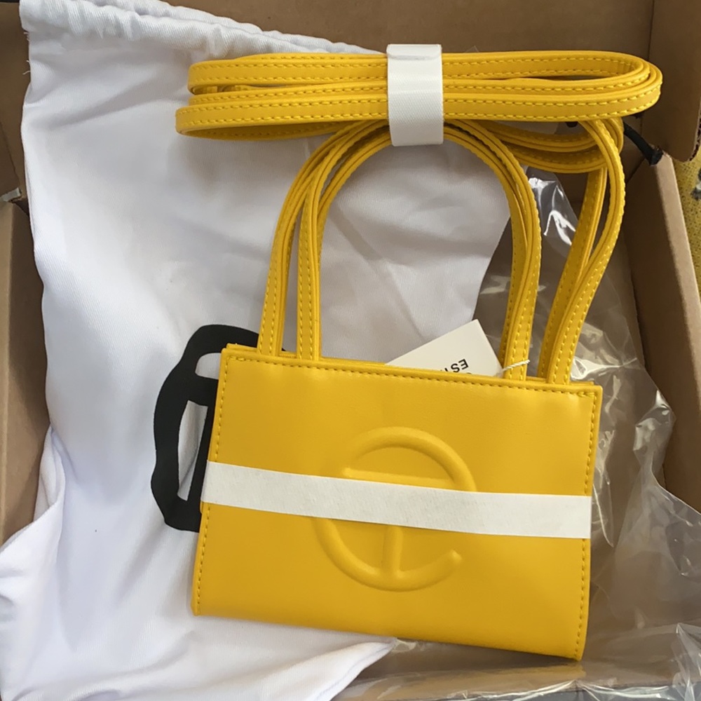 Yellow Telfar small shopper